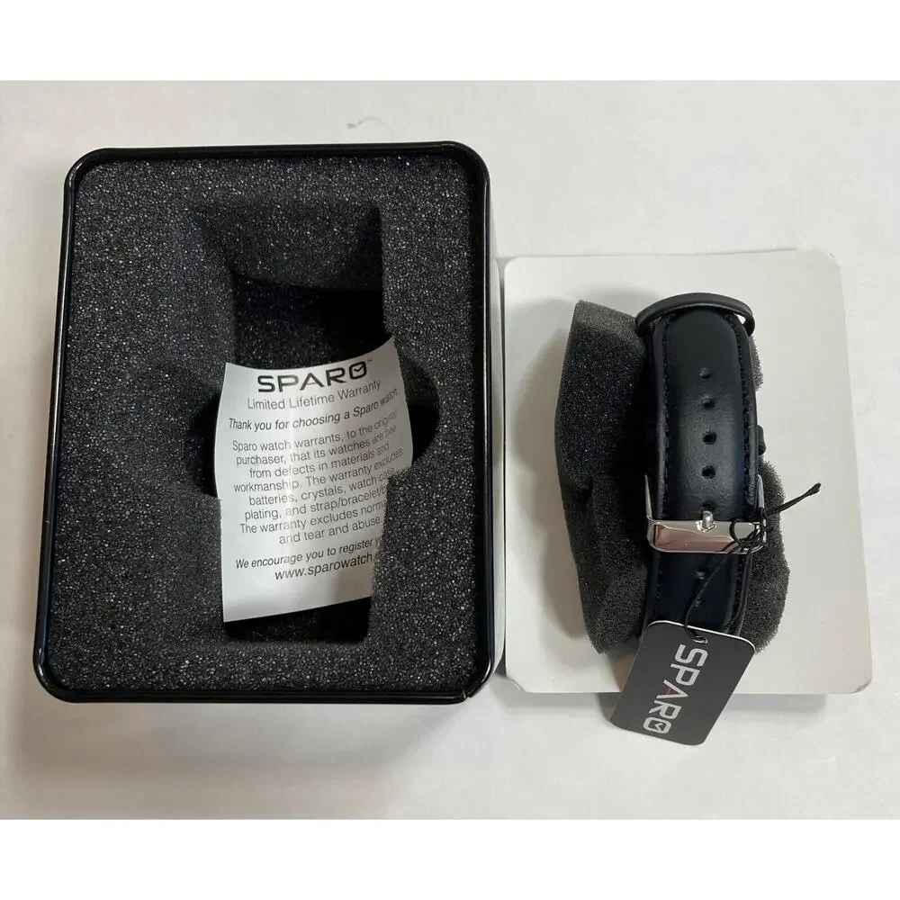 New Oakland Athletics Sparo Classic Style Men's Sports Watch Black Leather Band